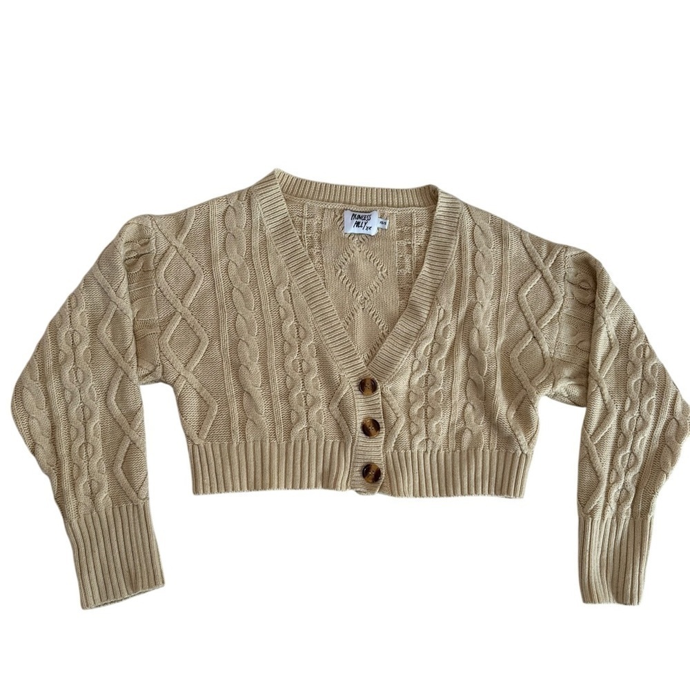 Princess Polly soleil cropped sweater set beige Size XS/S - Picture 7 of 17